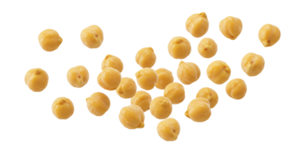 Isolated Floating Chickpeas Levitation Isolated