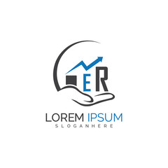 initial monogram logo With the upward progress suggested by the arrow design.
