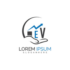 initial monogram logo With the upward progress suggested by the arrow design.
