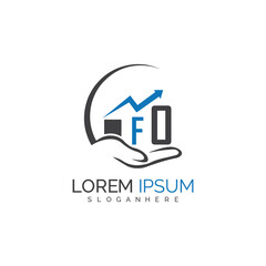 initial monogram logo With the upward progress suggested by the arrow design.
