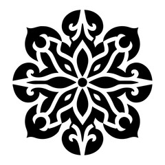 Vibrant Islamic mandala with elegant floral abstract artistic patterns