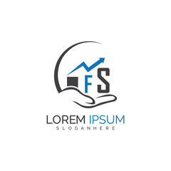 initial monogram logo With the upward progress suggested by the arrow design.
