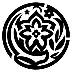 Stylish Islamic mandala design with detailed floral ornamental shapes