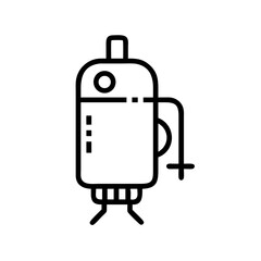 Condenser outline illustration in minimalist style  