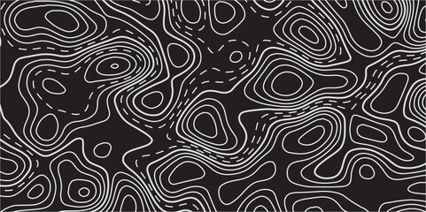 Abstract Journey Through Elevation and Space: Fluid Geometric Lines Forming a Luxurious Topographic Pattern on a Black Background, Bridging Technology and Timeless Design