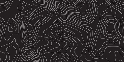 Luxury in Every Line: An Abstract Topographic Pattern of Undulating Waves and Sophisticated Geometries Flowing Effortlessly Over a Deep Black Surface Inspired by Nature and Design