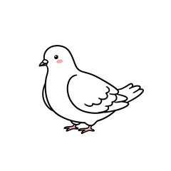 Obraz premium White dove symbolizing peace in a minimalist style 