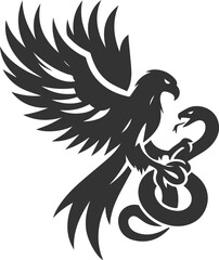 Silhouette of a hawk bird animal vector