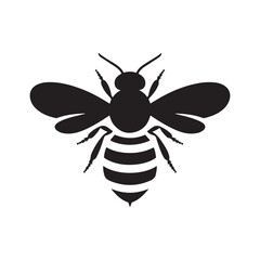 Bee icon silhouette vector illustration eps 10