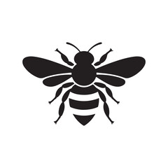 Bee icon silhouette vector illustration eps 10