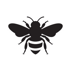 Bee icon silhouette vector illustration eps 10