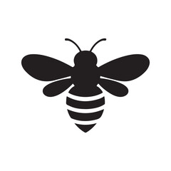Bee icon silhouette vector illustration eps 10