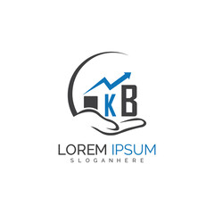 initial monogram logo With the upward progress suggested by the arrow design.