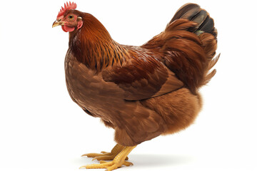 Fototapeta premium The feathers are richly layered in shades of deep chestnut and auburn, each one sharply defined with natural texture and subtle iridescence.