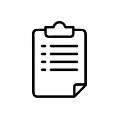 Obraz premium Simple Clipboard Icon with Blank Lines for Notes 