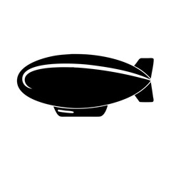 blimp icon, blimp silhouette vector illustration-simple silhouette illustration of blimp, perfect for blimp logos and icons