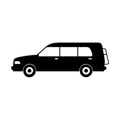 hearse icon, hearse silhouette vector illustration-simple silhouette illustration of hearse, perfect for hearse logos and icons