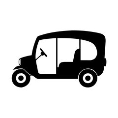 tuk tuk icon, tuk tuk silhouette vector illustration-simple silhouette illustration of tuk tuk, perfect for tuk tuk logos and icons