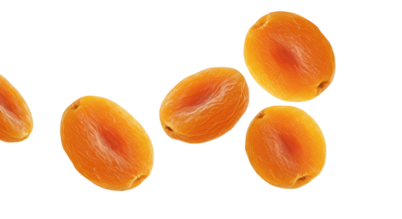 Isolated Scattered Dried Apricots