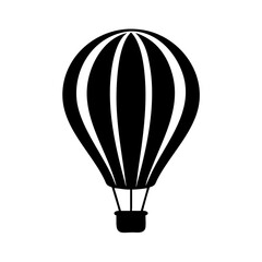 Naklejka premium hot air balloon icon, hot air balloon silhouette vector illustration-simple silhouette illustration of hot air balloon, perfect for hot air balloon logos and icons