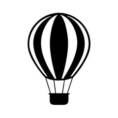 Obraz premium hot air balloon icon, hot air balloon silhouette vector illustration-simple silhouette illustration of hot air balloon, perfect for hot air balloon logos and icons