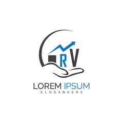 initial monogram logo With the upward progress suggested by the arrow design.
