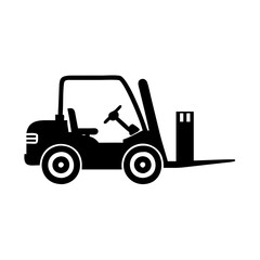 forklift icon, forklift silhouette vector illustration-simple silhouette illustration of forklift, perfect for forklift logos and icons