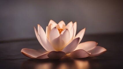 water lily flower A lotus flower that burns with inner light and a yoga pose that reflects calmness 