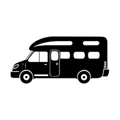 motorhome icon, motorhome silhouette vector illustration-simple silhouette illustration of motorhome, perfect for motorhome logos and icons