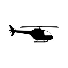 helicopter icon, helicopter silhouette vector illustration-simple silhouette illustration of helicopter, perfect for helicopter logos and icons