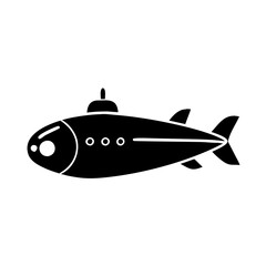 submarine icon, submarine silhouette vector illustration-simple silhouette illustration of submarine, perfect for submarine logos and icons