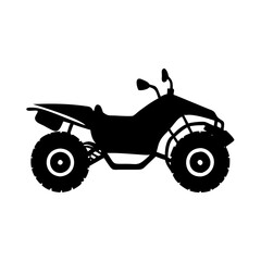 Fototapeta premium atv all terrain vehicle icon, atv all terrain vehicle silhouette vector illustration-simple silhouette illustration of atv all terrain vehicle, perfect for atv all terrain vehicle logos and icons