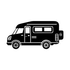 rv recreational vehicle icon, rv recreational vehicle silhouette vector illustration-simple silhouette illustration of rv recreational vehicle, perfect for rv recreational vehicle logos and icons
