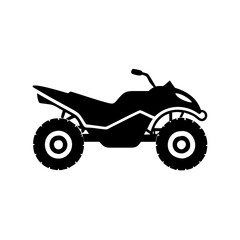 Fototapeta premium atv all terrain vehicle icon, atv all terrain vehicle silhouette vector illustration-simple silhouette illustration of atv all terrain vehicle, perfect for atv all terrain vehicle logos and icons