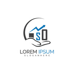 initial monogram logo With the upward progress suggested by the arrow design.
