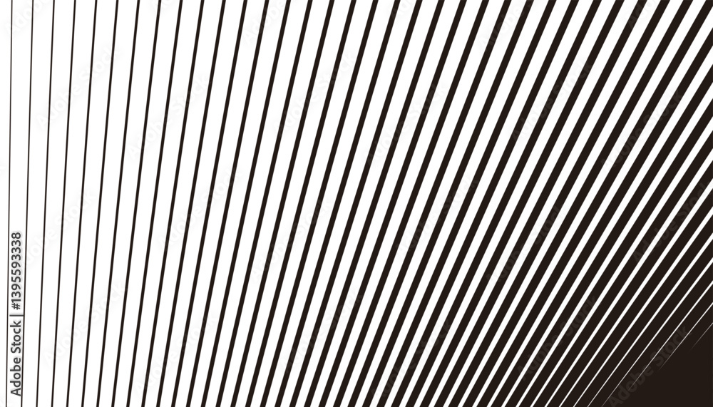 Poster black and white smooth transition of lines pattern for background and design element. vector format 