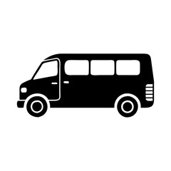 van icon, van silhouette vector illustration-simple silhouette illustration of van, perfect for van logos and icons