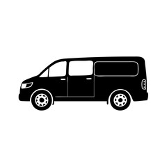 van icon, van silhouette vector illustration-simple silhouette illustration of van, perfect for van logos and icons