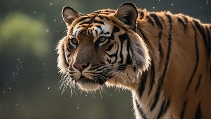 siberian tiger a tiger standing close up
