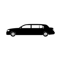 limousine icon, limousine silhouette vector illustration-simple silhouette illustration of limousine, perfect for limousine logos and icons