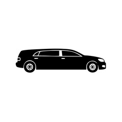 limousine icon, limousine silhouette vector illustration-simple silhouette illustration of limousine, perfect for limousine logos and icons