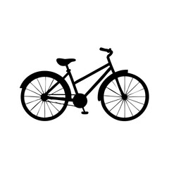 bicycle icon, bicycle silhouette vector illustration-simple silhouette illustration of bicycle, perfect for bicycle logos and icons