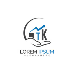 initial monogram logo With the upward progress suggested by the arrow design.
