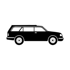station wagon icon, station wagon silhouette vector illustration-simple silhouette illustration of station wagon, perfect for station wagon logos and icons