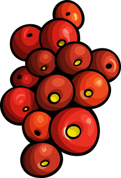 Doodle cartoon funny redberries