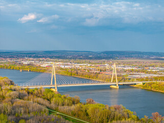 Fototapeta premium Budapest Megyeri Híd, (Megyeri Bridge), Hungary
