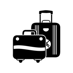 luggage icon, luggage silhouette vector illustration-simple silhouette illustration of luggage, perfect for luggage logos and icons