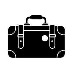 suitcase icon, suitcase silhouette vector illustration-simple silhouette illustration of suitcase, perfect for suitcase logos and icons