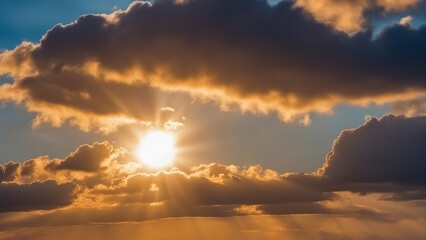 clouds and sun under a cloudy sky