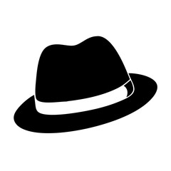 trilby icon, trilby silhouette vector illustration-simple silhouette illustration of trilby, perfect for trilby logos and icons